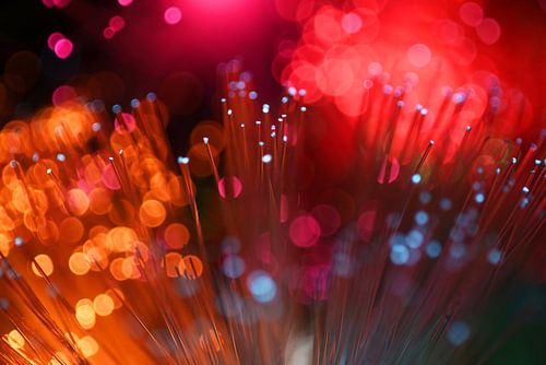 Impression abstraite de lumières de Noël en fibre de verre