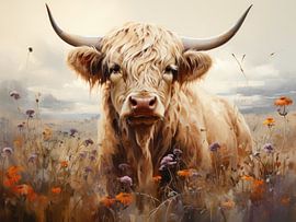 Kunst mit einem schottischen Highlander von Eva Lee