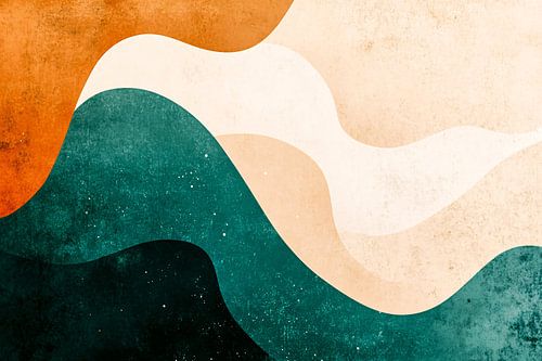 Abstracte golvende kleurencompositie