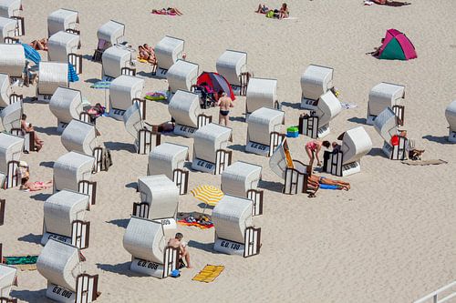 Plage, Sellin, île de Rügen, Mecklembourg-Poméranie occidentale