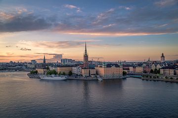 Panorama van oude stad Stockholm, Zweden