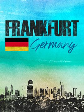 Frankfurt am Main Duitsland van Printed Artings