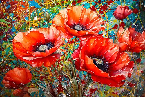 Coquelicots sur Ingrid van der Meer