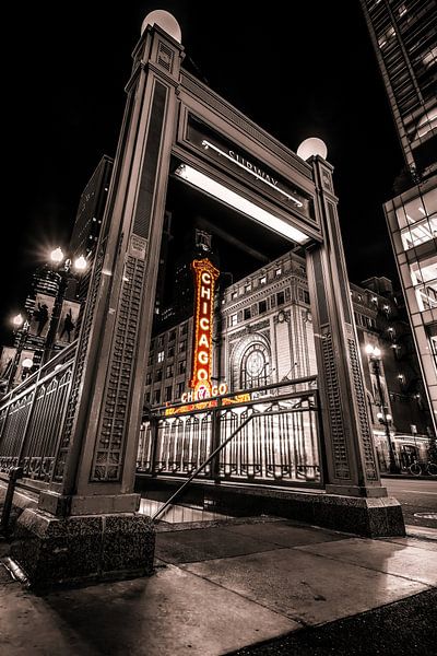 Chicago la nuit par Munich Art Prints