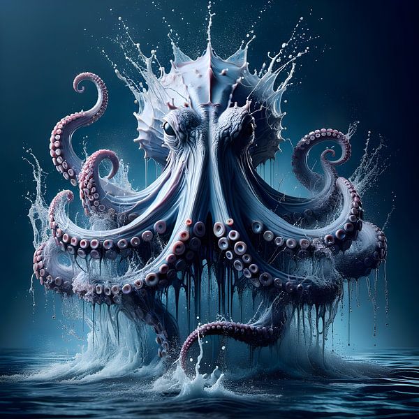 Pieuvre majestueuse dans des effets aquatiques dynamiques par ARTWERX