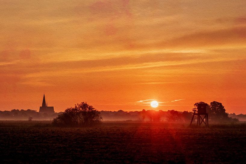 Sunrise over the city by Dieter König