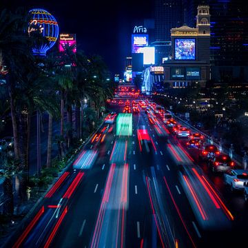 Las Vegas Strip Light Trails