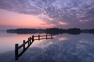 Tranquille coucher de soleil néerlandais sur Sander van der Werf