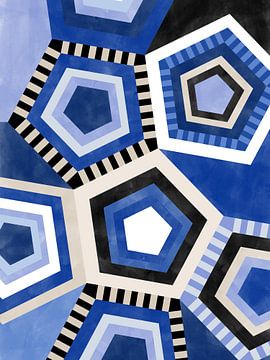 Geometrisch patroon met zeshoekige vorm van Elena Ristova