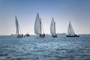 Sailing boats on the water ( Friesland - Frisian lakes ) by Chihong
