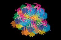 Illustration abstraite de couleurs vibrantes avec des formes dégradées modernes et un flux dynamique