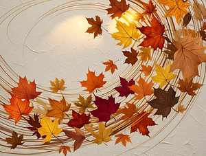 Golden Autumn Flow - Horizontale Herbstkunst