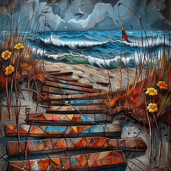 Le chemin des dunes vers la mer par Karina Brouwer