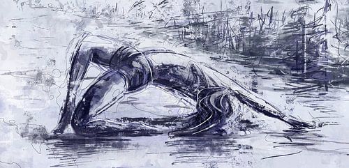 Moderne dans - vrouw maakt een sierlijke curve