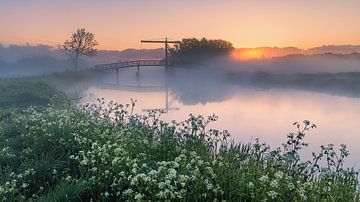 Zonsopkomst bij Schildjer Tilbat, De Paauwen, Groningen van Henk Meijer Photography