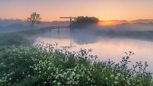 Zonsopkomst bij Schildjer Tilbat, De Paauwen, Groningen