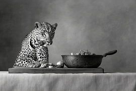 Leopard in kitchen by Poster Art Shop
