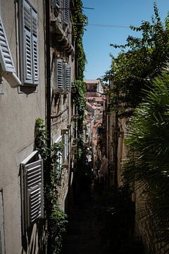 Dubrovnik's long narrow streets by Kíen Merk