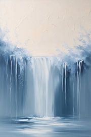 Kalme abstracte waterval schilderij van Art & Soul Creations