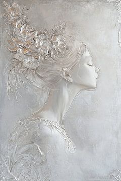 Dame aux cheveux floraux sur La collection ARTEO