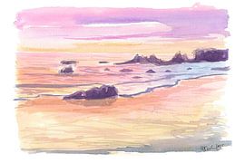 El Matador State Beach Malibu in der kalifornischen Abenddämmerung von Markus Bleichner