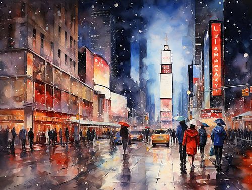 Bruisende metropool: Times Square bij nacht