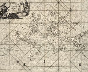 Historische wereldkaart van Andrea Haase