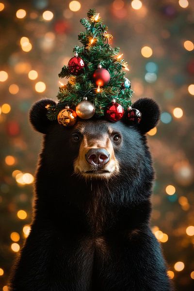 Christmas bear by Poster Art Shop