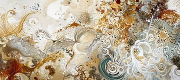 Abstract Gouden | Aardse Kleuren Symfonie van ARTEO Schilderijen