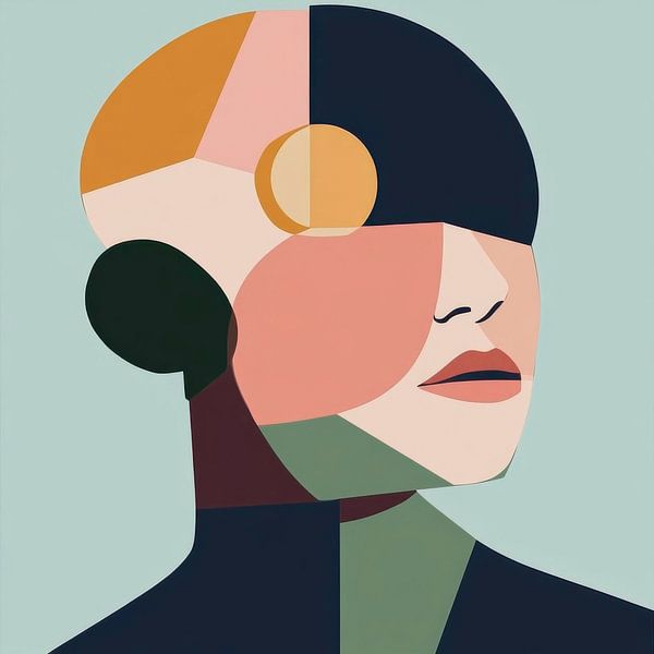 Modern fantasy of a face by Poster Art Shop