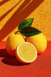Sunny Citrus Delight - Lebendiges Zitronenstillleben mit Sommerstimmung von Matthias Hauser