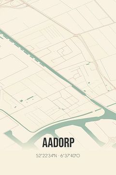 Vintage landkaart van Aadorp (Overijssel) van MijnStadsPoster