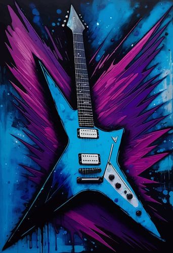 Elektrische gitaar abstracte kunst