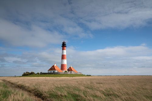 Westerhever lighthouse, North Frisia, Germany