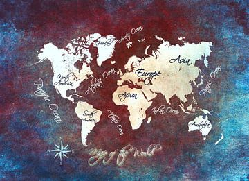 World map 22 #map #worldmap van JBJart Justyna Jaszke