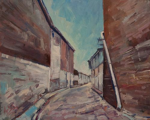 Een klein achterafstraatje in Visé