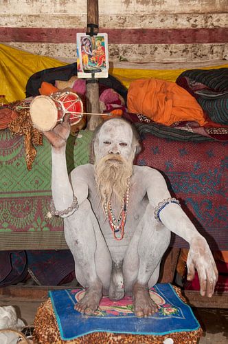 Heilige man in Varanasi, India.