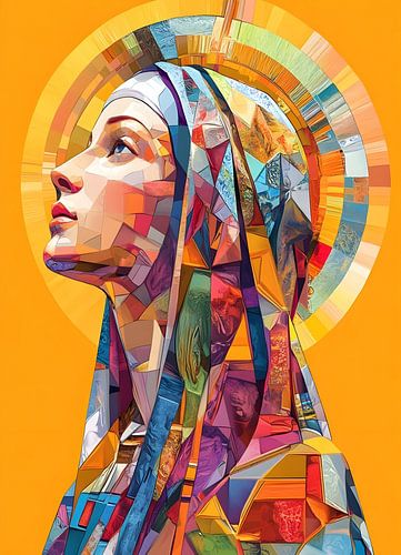 Mozaïek Madonna met stralende halo