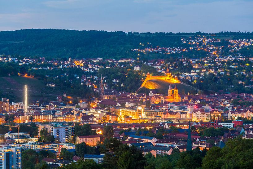 Esslingen am Neckar at night by Werner Dieterich