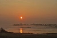 Beautiful sunrise in Rivierenland, the Netherlands