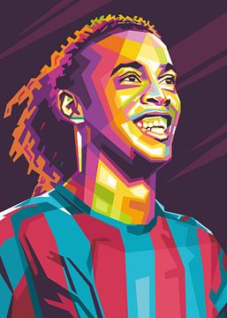Ronaldinho Pop Art Wpap van Royyen Roy