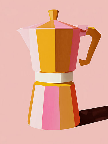 Retro-Kaffee in Pastelltönen
