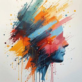 My Mind Colourful painting Woman 1.1 von ComfortQ