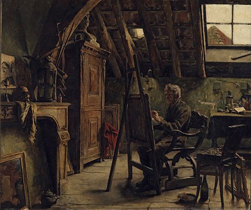 atelier, Charles Mertens, 1884