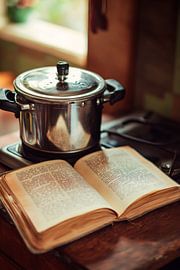 Kochen und Lesen von Poster Art Shop