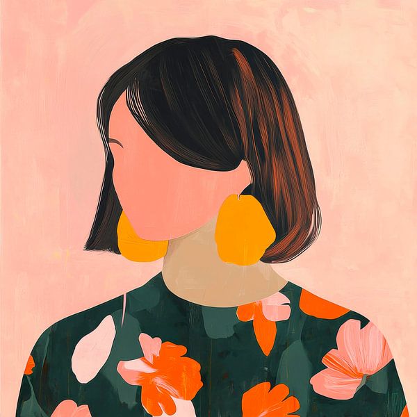 Blühende Eleganz in Pastellfarben von Poster Art Shop