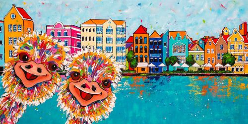 Vrolijk duo in Willemstad