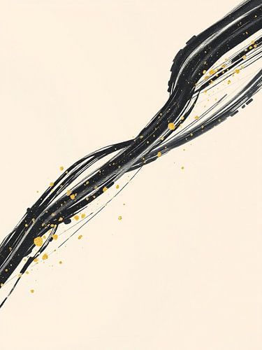 Black lines with gold speckles