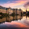 Hofvijver at sunset, The Hague by Adelheid Smitt
