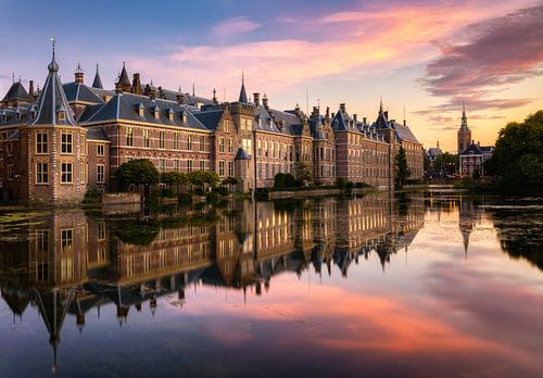 Hofvijver bij zonsondergang, Den Haag